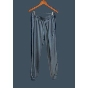 Adidas Mens Gray Track Pants XL Polyester Spandex Elastic Waistband Joggers